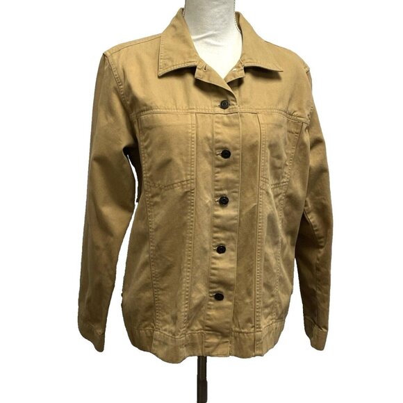 Blassport Brown Women’s Jacket Denim Button Down Jacket Size XL - Picture 2 of 13